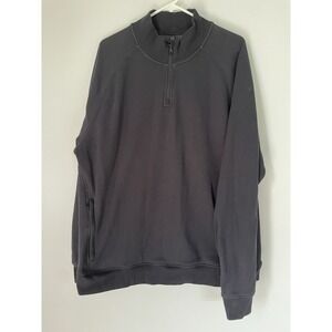 Fabletics‎ The Go To 1/4 Zip Up Black Mens XXLarge Athletic Athleisure Outdoors